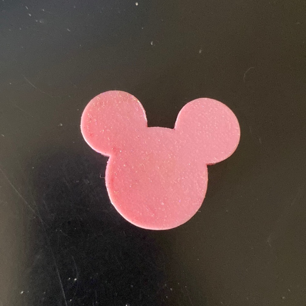 Mickey Mouse Pink Glitter Straw Topper